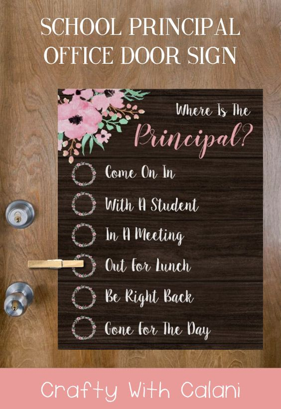 Where Is The Principal Office Door Sign Zazzle Teacher Door