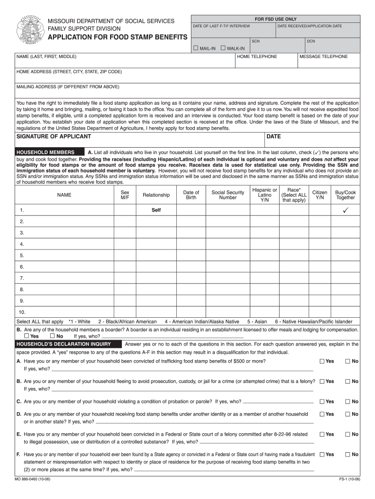 Where To Apply For Food Stamps In Missouri Form Fill Out And Sign 