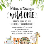 Wild One Birthday Invitation Safari Birthday Invitation First 1st