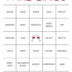 Wine Bingo Wine Tasting Game Winery Games Wine Theme Bingo Etsy