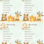 Woodland Forest Animal Baby Shower Game Wishes For Baby Free Printable