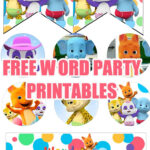 Word Party Birthday Party Printables Birthday Theme Decoration