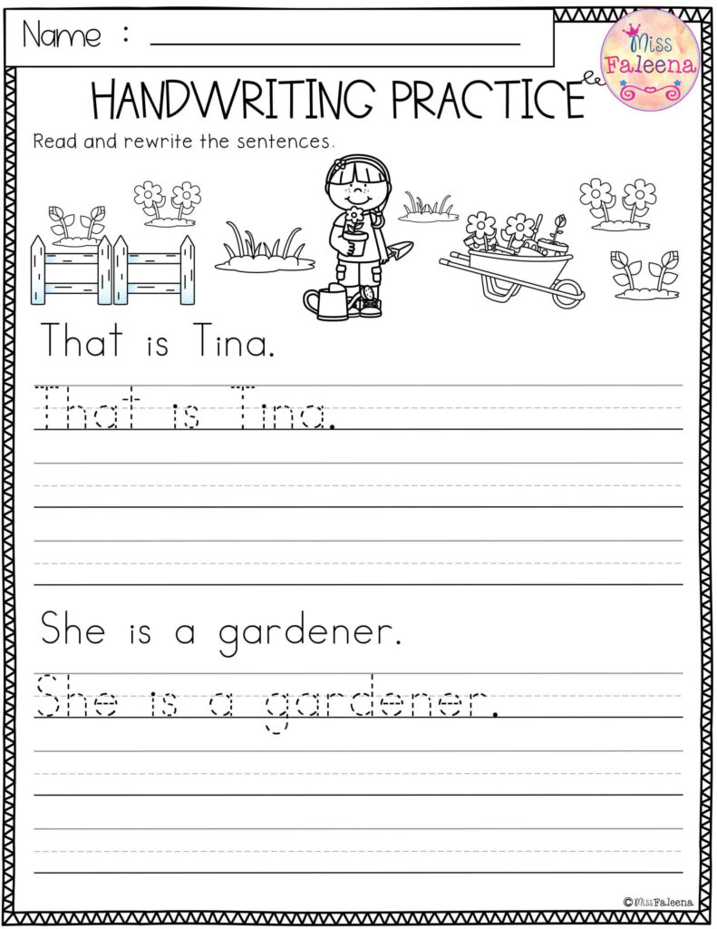 Writing Simple Sentences Worksheets 1st Grade Writing Worksheets Free 