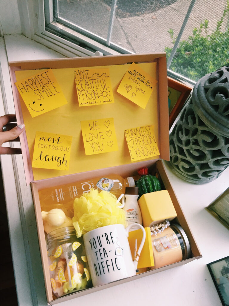  yellow vsco boxofhappiness Sunshine Gift Diy Birthday Gifts Gifts