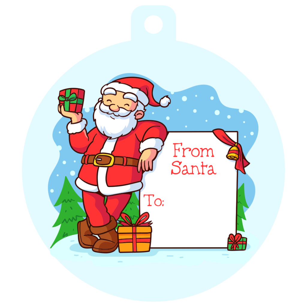 10 Best Free Printable Santa Gift Tags Christmas Printablee