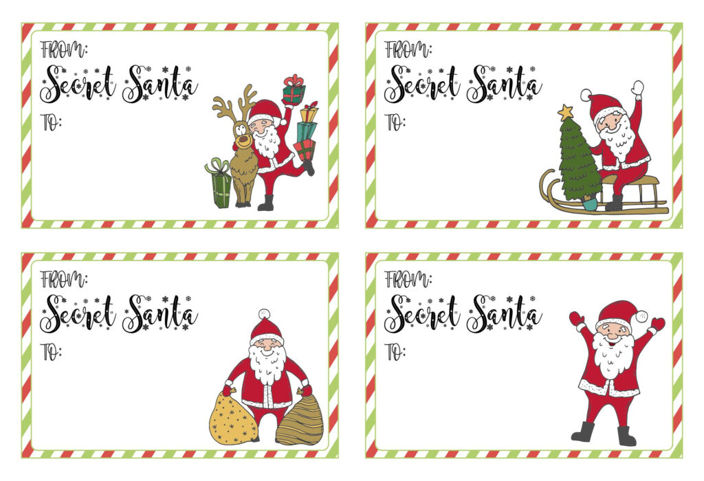 10 Best Personalized Christmas Gift Tags Printable Printablee