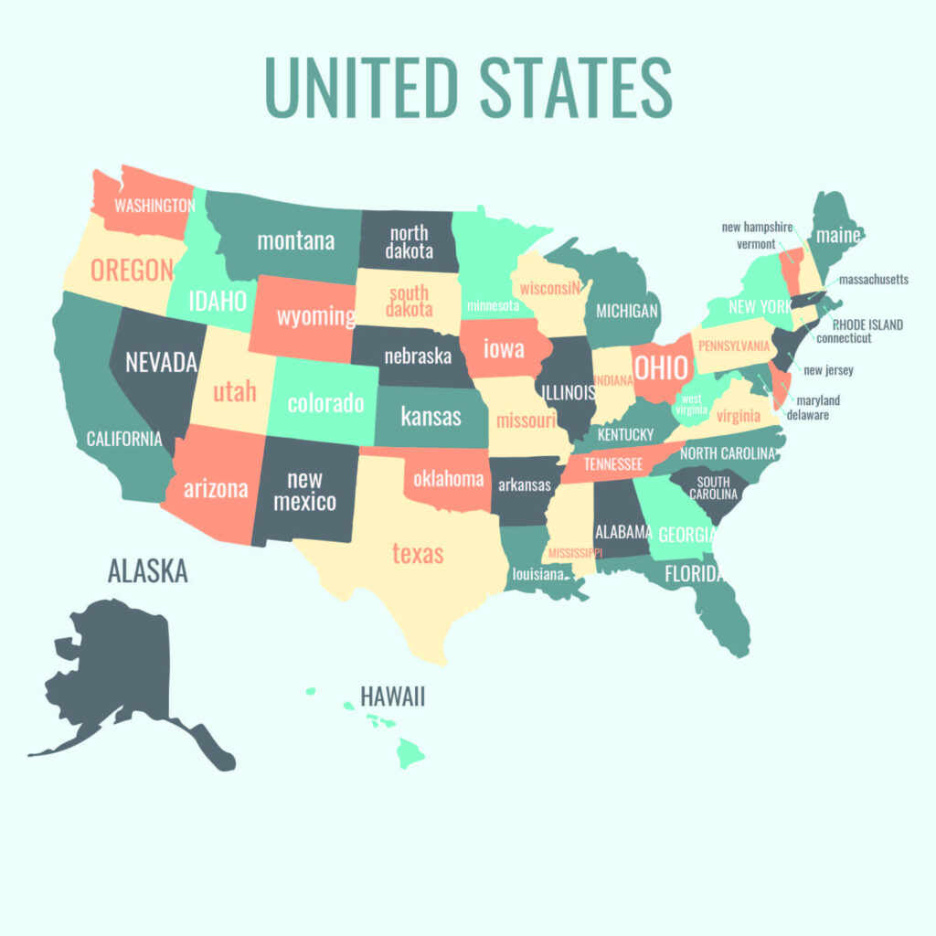 10 Best Printable Map Of United States Printablee