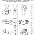 10 Printable Beginning Sounds Worksheets Preschool 1st Grade Etsy