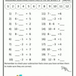 1st Grade Math Facts Printable Worksheet First Grade Math Worksheets