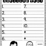 1st Grade Spelling Journal Homework with Editable Template For The