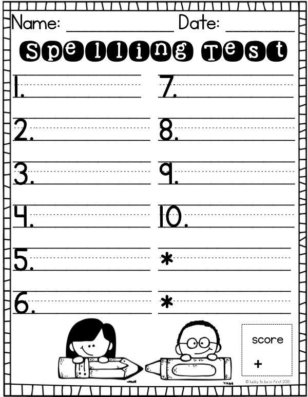 1st Grade Spelling Journal Homework with Editable Template For The 
