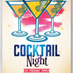 21 Stunning Cocktail Party Invitation Templates Designs Word PSD