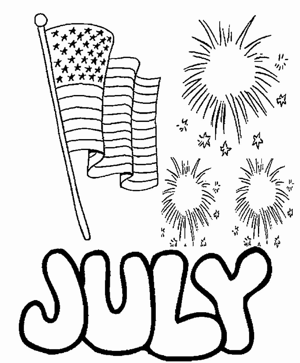 4th Of July Coloring Pages Independence Day Free Printable