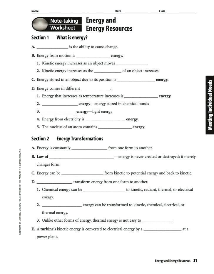 7th Grade Science Worksheets Printable Free 7th Grade Science 