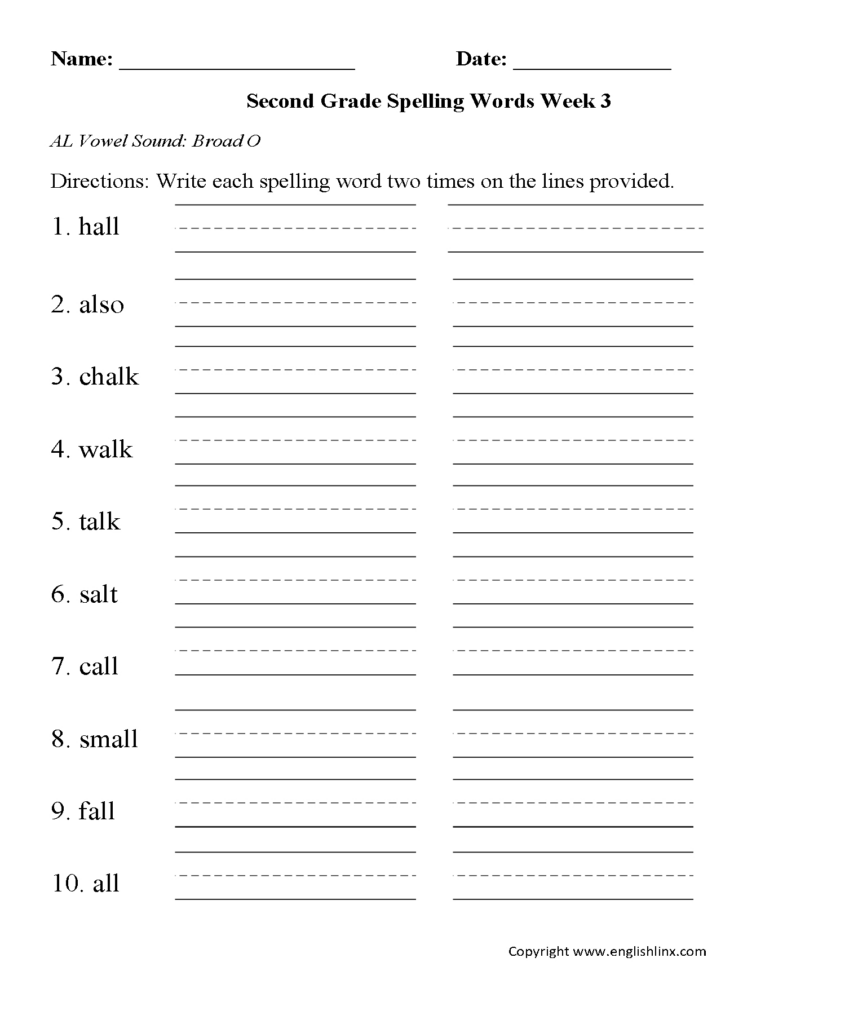 7Th Grade Spelling Worksheets Free Printable Free Printable