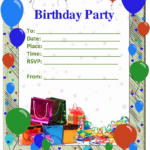 9 Birthday Party Invitation Templates Free Word Designs