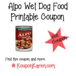ALPO Wet Dog Food Printable Coupon