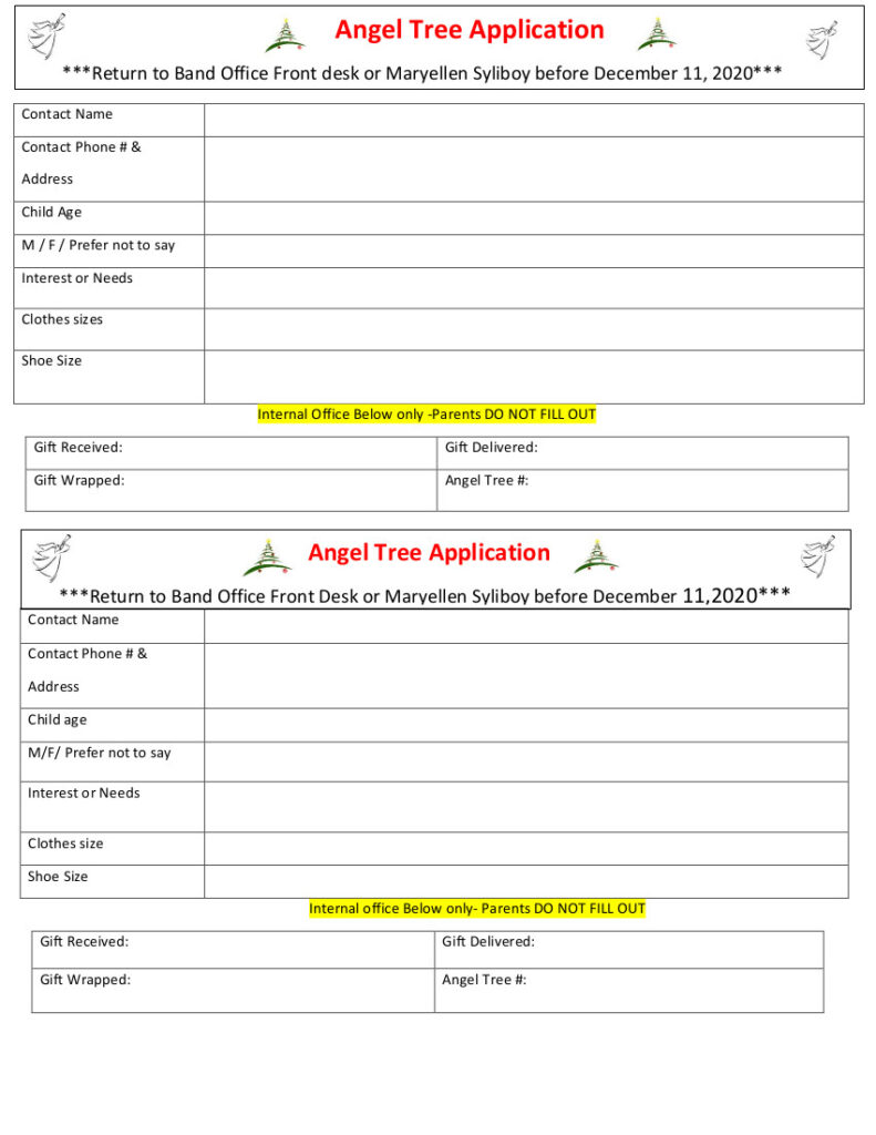 Angel Tree Application Sipekne katik