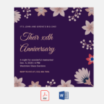 Anniversary Invitation Card Invitation Card Templates