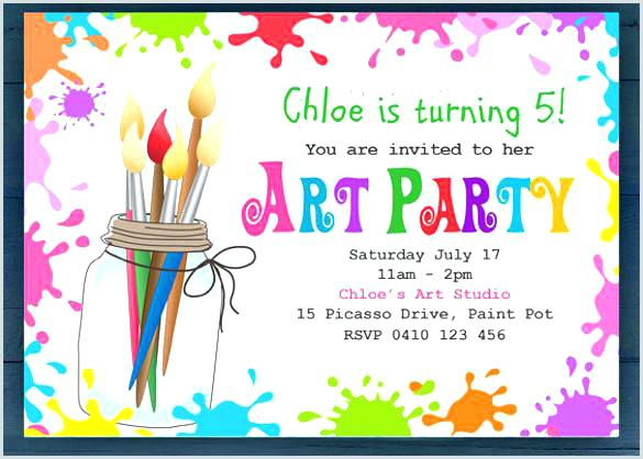 Art Party Invitations Free