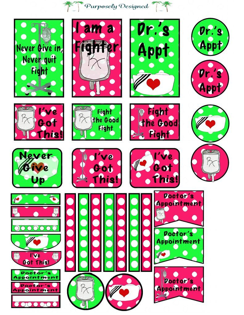 Big Happy Planner Sticker Sheet Polka Dot Color Sets Medical Stickers 