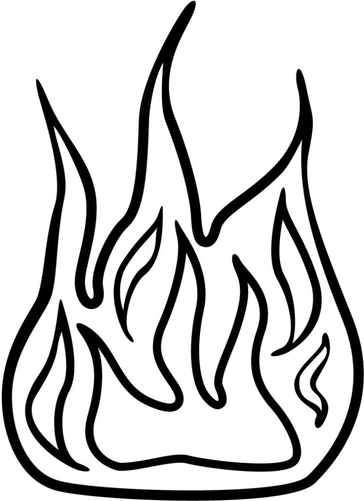 Black And White Fire Clipart ClipArt Best