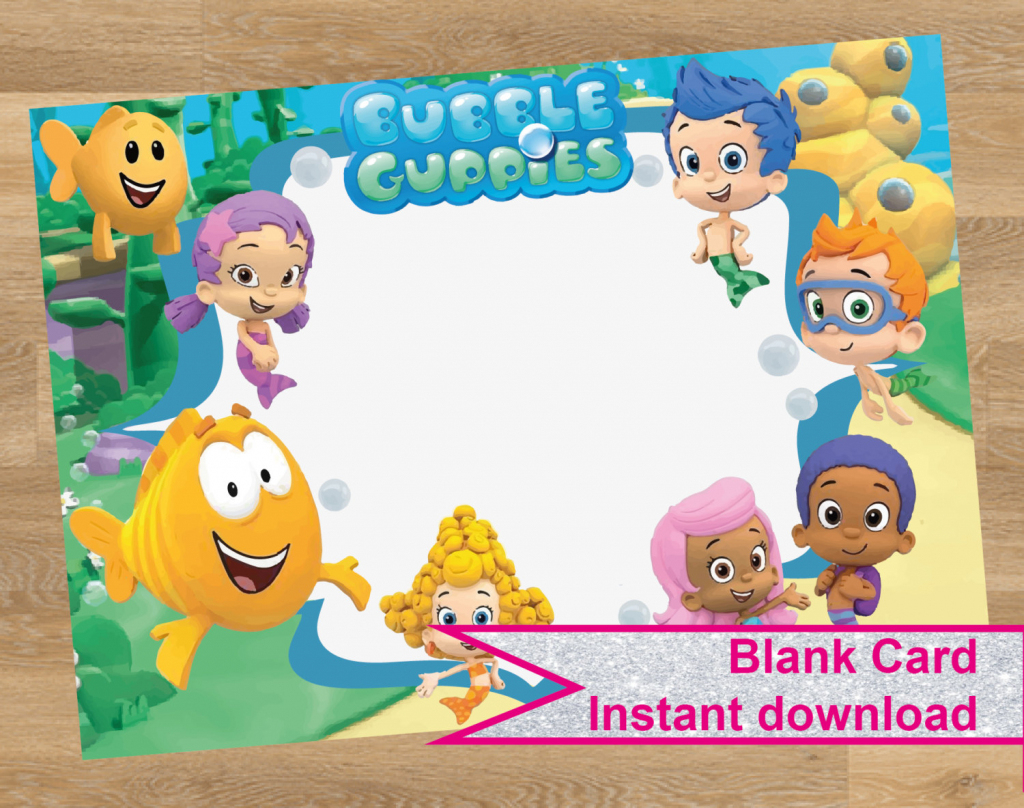 Bubble Guppies Printable Birthday Cards Printable Card Free