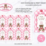 Buy Teddy Bear Picnic Printable Gift Tags Printable Thank You Online In