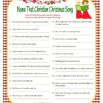 Christmas Song Game Christian Christmas Carol Game Christmas Etsy