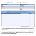 Company Reimbursement Form Template Excel Templates