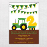 Custom Tractor Birthday Invitation PDF Printable Etsy Tractor