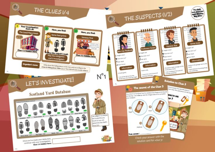 Detective Mystery For Kids Fun To Play And Solve Printable Games 