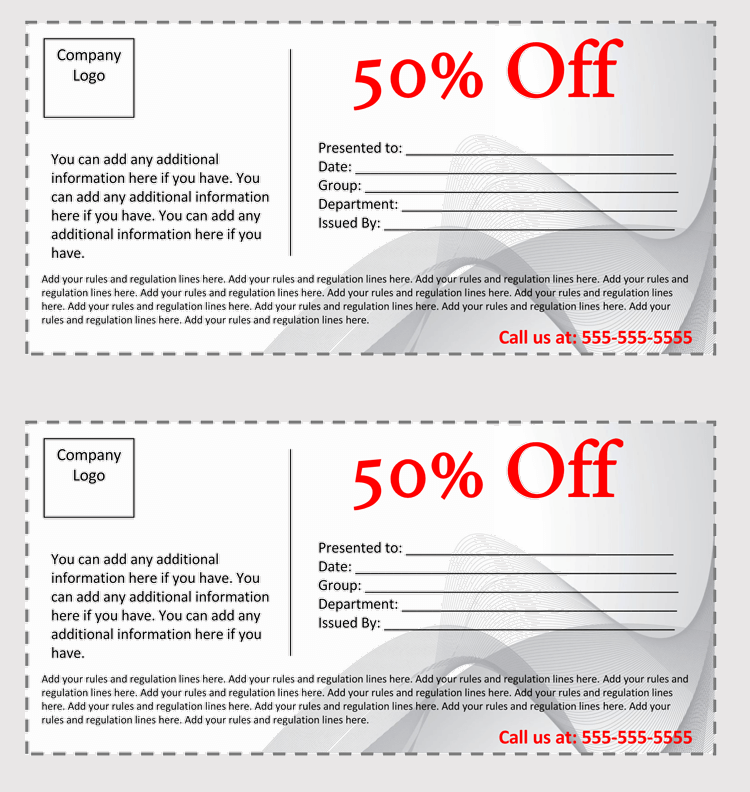 DIY Gift Coupon Templates For Word Free Printables