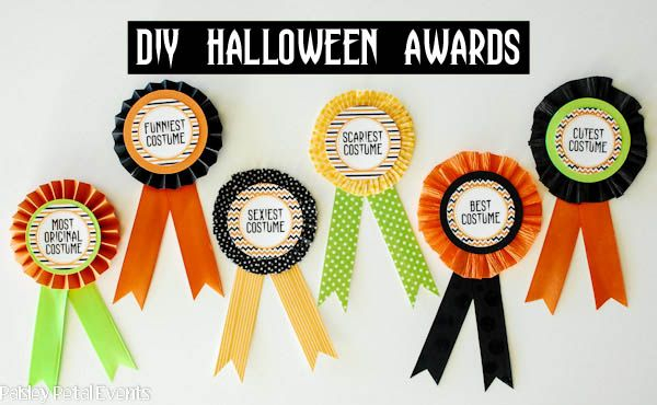 DIY Halloween Costume Award Prize Ribbons Halloween Prizes 