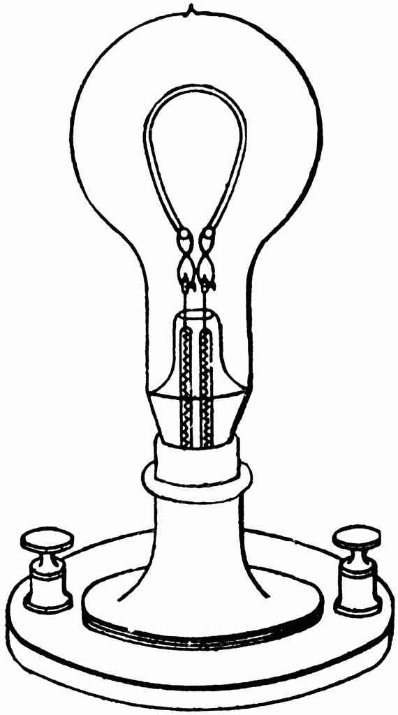 Edison s First Light Bulb ClipArt ETC