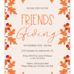 Fall Leaves Printable Invitation Friendsgiving Invitations Free