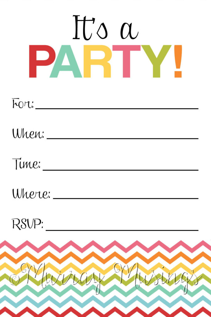 Fill In The Blank Birthday Party Invitation Printable Birthday 