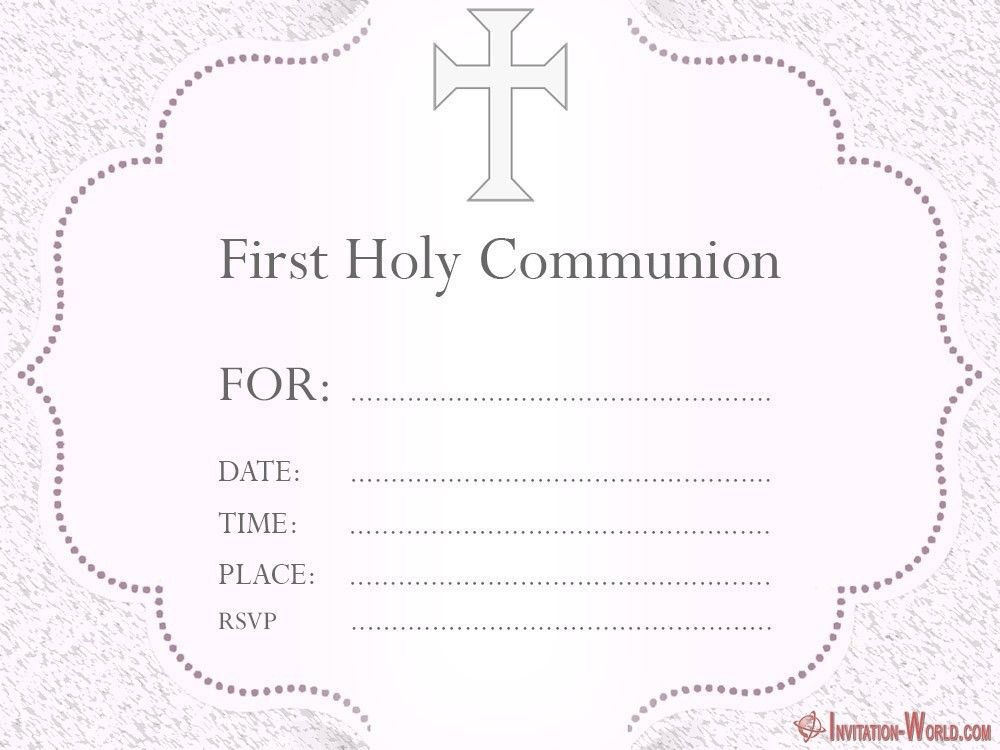 First Communion Invitation Cards Invitation World In 2021 First 