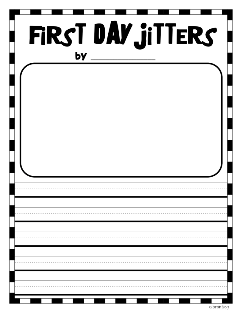 First Day Jitters pdf First Day In First Grade Teaching First Grade 