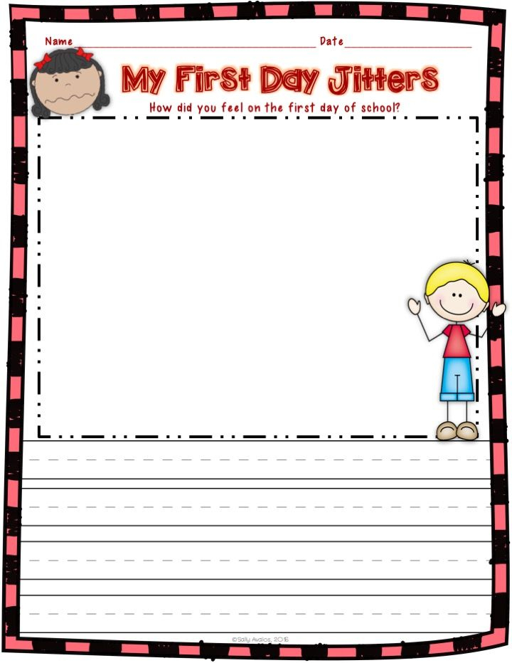 First Day Jitters Writing Activity For Back To School Digital 