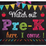 First Day Of Pre K Sign Chalkboard Printable By HeartsPaperArt