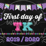 First Day Of TK Sign Printable School Chalkboard Poster INSTANT