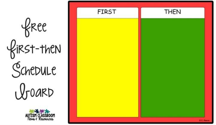 First Then Visual Schedules With A Free Schedule Visual Schedule 