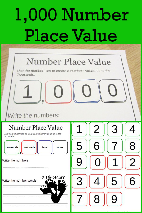 FREE 1000 Number Place Value Printables Free Homeschool Deals