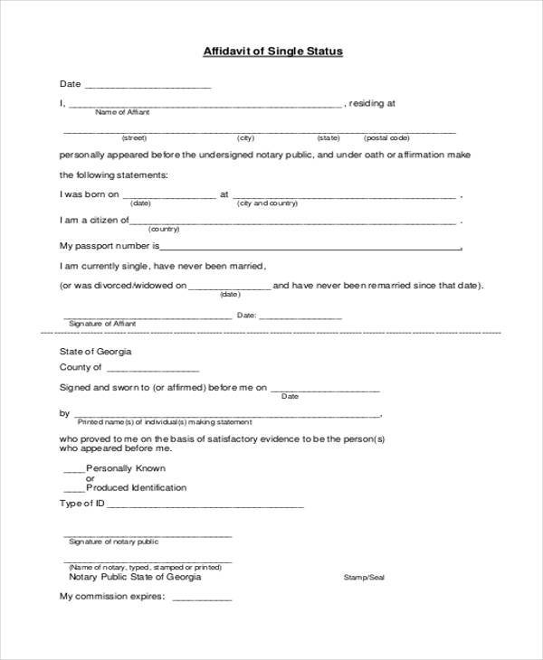 FREE 50 Affidavit Forms In PDF MS Word Excel