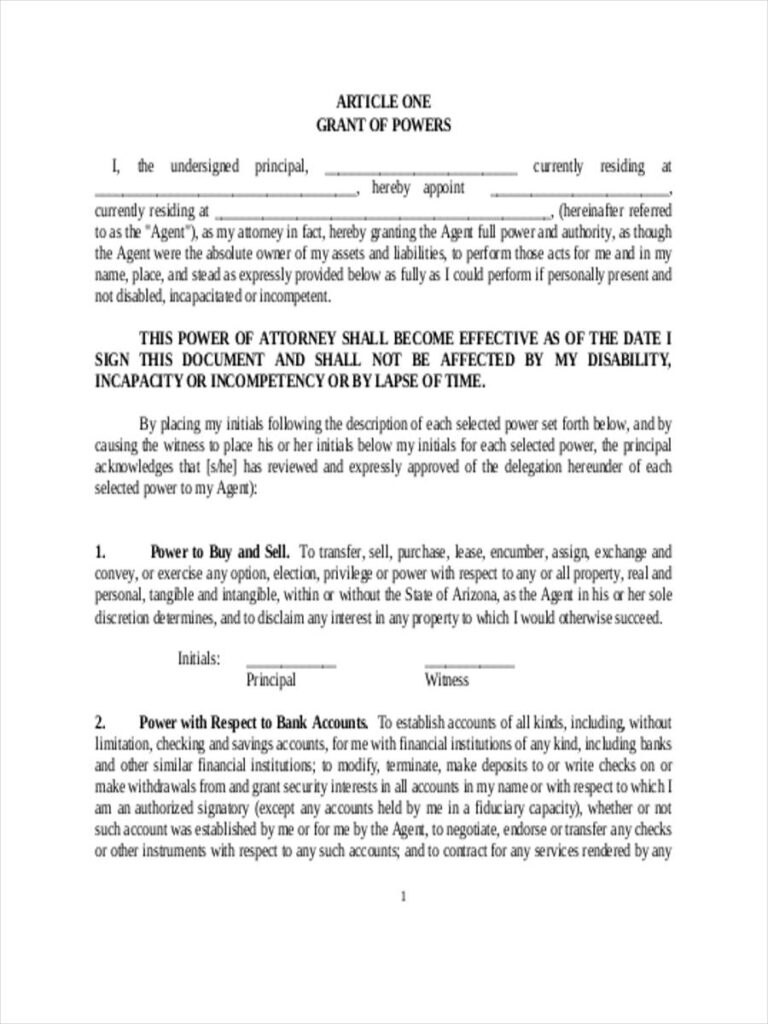 FREE 6 Financial Power Of Attorney Forms In PDF