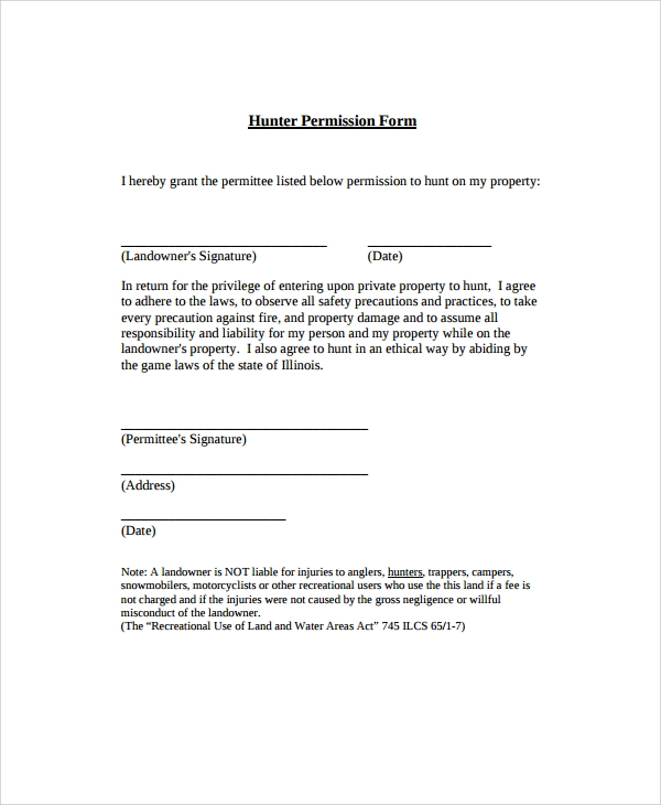 FREE 9 Sample Permission Form Templates In PDF