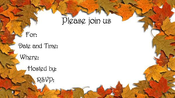 Free Autumn Party Invitations Templates Autumn Invitations Fall 