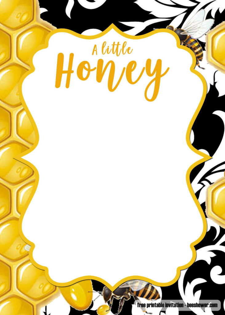 FREE Bee Baby Shower Invitations For A Mommy To Bee FREE Printable 