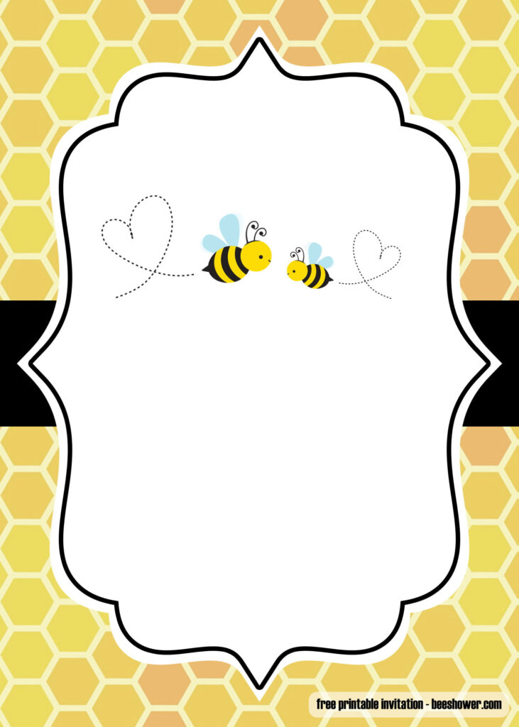 FREE Bee Baby Shower Invitations Templates FREE Printable Baby Shower 